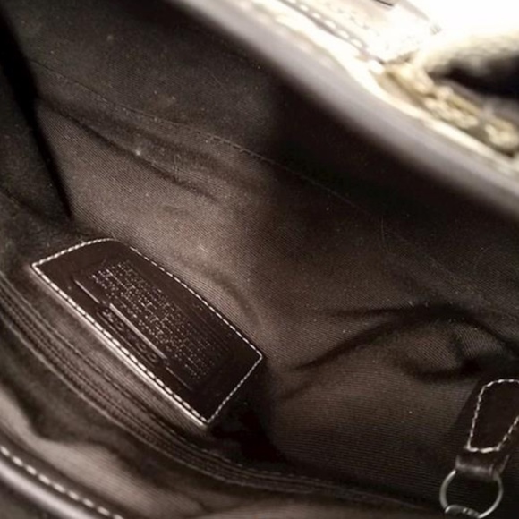 COACH Brown Braided Flip Signature Shoulder Bag - Picture 3 of 3